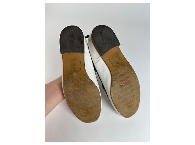 Vintage Courreges Glatte Loafer Weiß EU5 - Ansicht 8