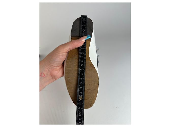 Vintage Courreges Glatte Loafer Weiß EU5 - Ansicht 9