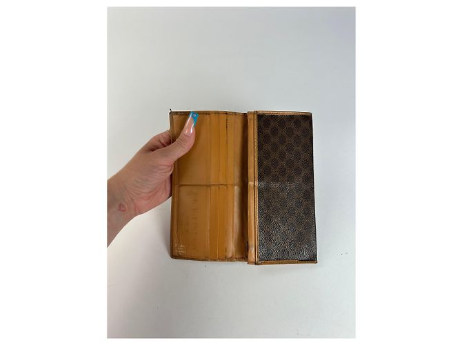 Céline Vintage Celine Embossed Wallet Brown Camel - view 3