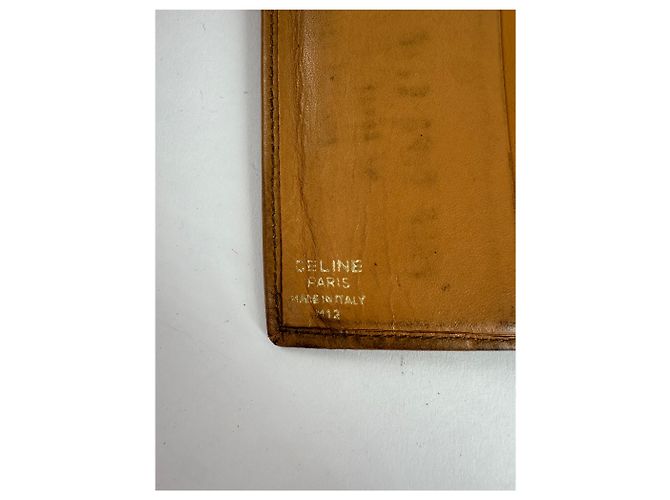 Céline Vintage Celine Embossed Wallet Brown Camel - view 4
