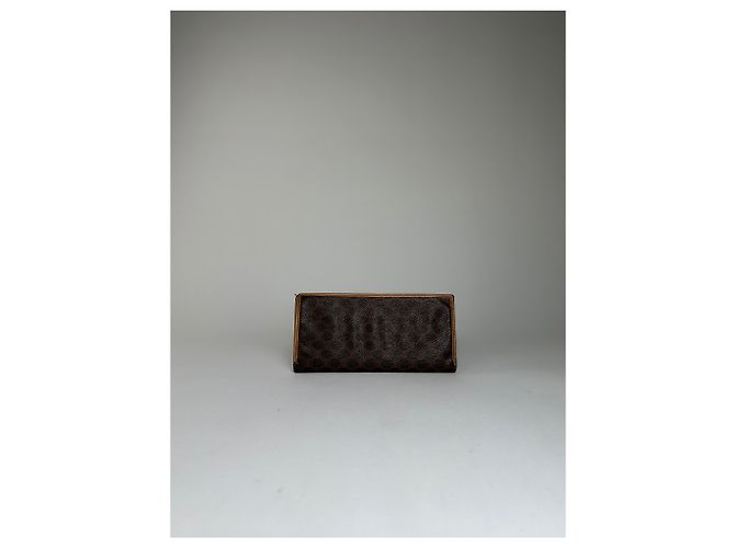 Céline Vintage Celine Embossed Wallet Brown Camel - view 8