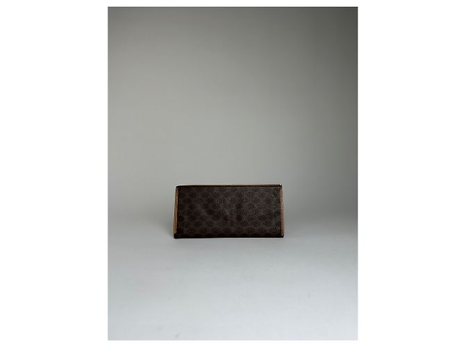 Céline Vintage Celine Embossed Wallet Brown Camel - view 9