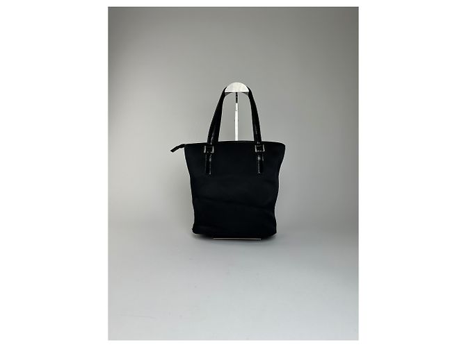 Vintage Courreges Nylon Tote Bag Schwarz - Ansicht 10