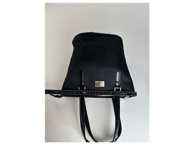 Vintage Courreges Nylon Tote Bag Schwarz - Ansicht 11