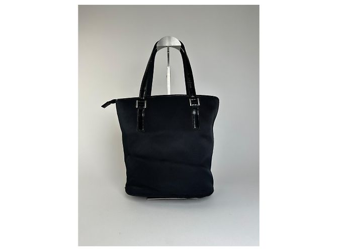 Vintage Courreges Nylon Tote Bag Schwarz - Ansicht 2