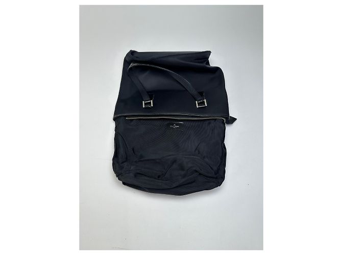 Vintage Courreges Nylon Tote Bag Schwarz - Ansicht 3