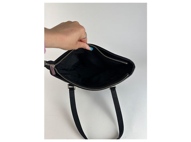 Vintage Courreges Nylon Tote Bag Schwarz - Ansicht 8