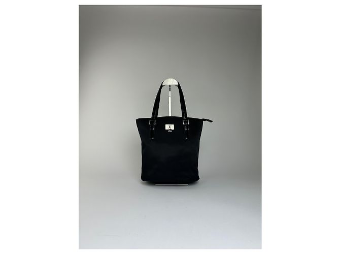 Vintage Courreges Nylon Tote Bag Schwarz - Ansicht 9