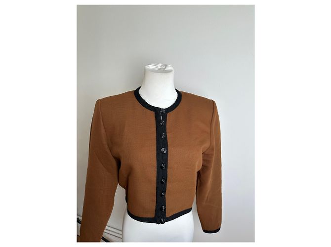 Chaqueta Lisa Vintage Yves Saint Laurent Espresso Negro - vista 6