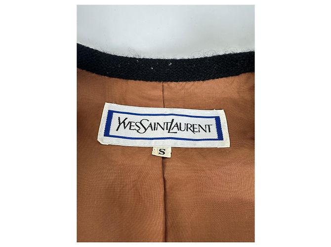 Chaqueta Lisa Vintage Yves Saint Laurent Espresso Negro - vista 7