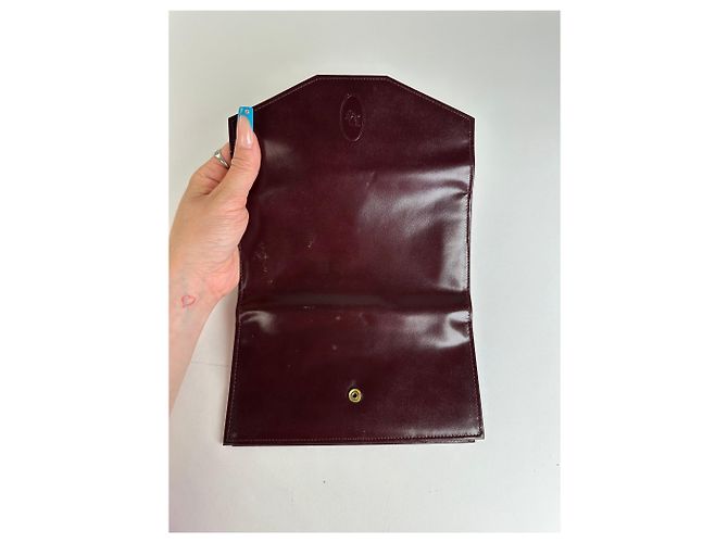 Vintage Dior Smooth Wallet Burgundy Dark red - view 7
