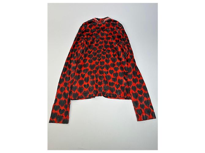 Comme Des Garcons Vintage Comme des Garçons Polyester Bluse Rot - Ansicht 10