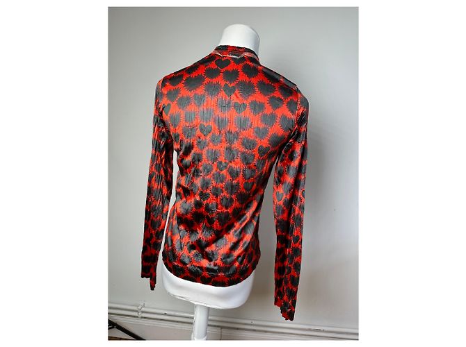 Comme Des Garcons Vintage Comme des Garçons Polyester Bluse Rot - Ansicht 3