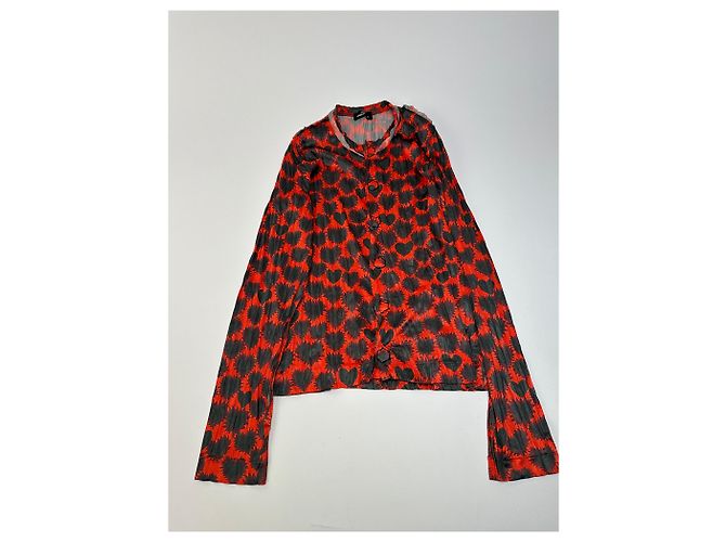 Comme Des Garcons Vintage Comme des Garçons Polyester Bluse Rot - Ansicht 4