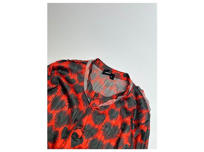 Comme Des Garcons Vintage Comme des Garçons Polyester Bluse Rot - Ansicht 5