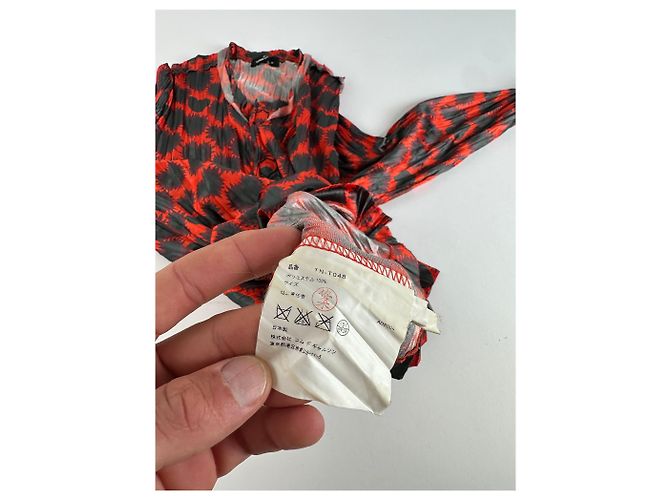 Comme Des Garcons Vintage Comme des Garçons Polyester Bluse Rot - Ansicht 8