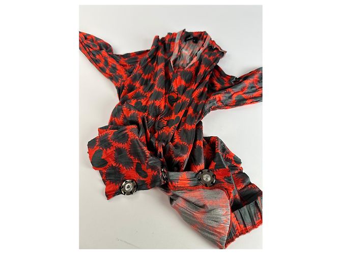 Comme Des Garcons Vintage Comme des Garçons Polyester Bluse Rot - Ansicht 9