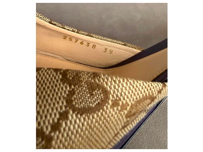 Gucci Mule Monogram Horsebit Beige Porpora - vista 16