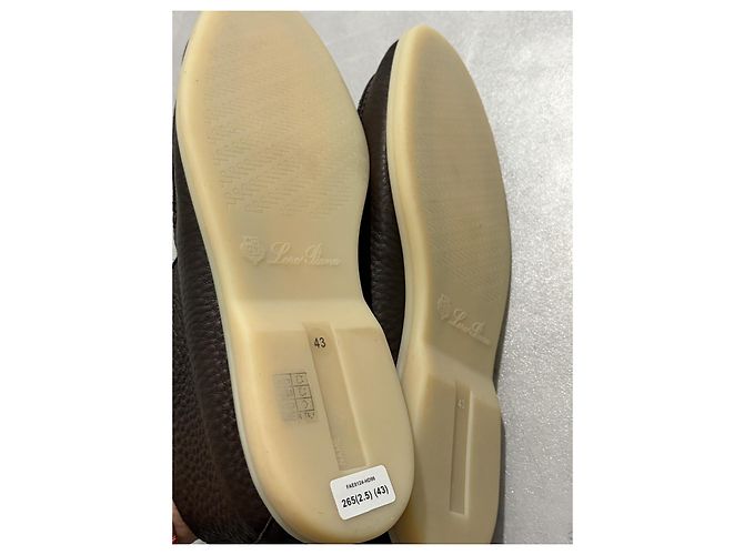 Loro Piana Mocassini Summer Walk in pelle marrone - vista 3