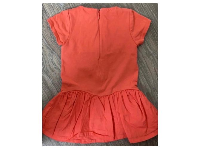 Chloé Mädchen Sommerkleid Koralle mit Ananas-Motiv Orange - Ansicht 3