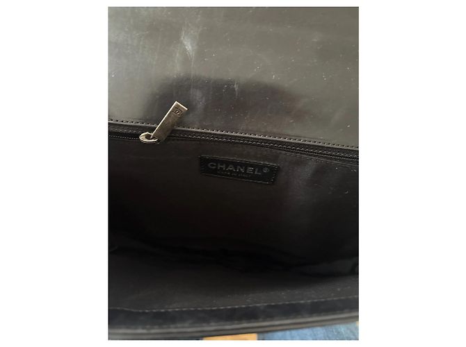 Chanel Boy Bag Couro Preto - vista 8