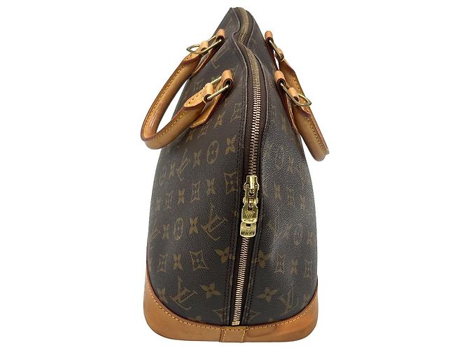 Borsa Louis Vuitton Alma Monogram Canvas PM Marrone - vista 3