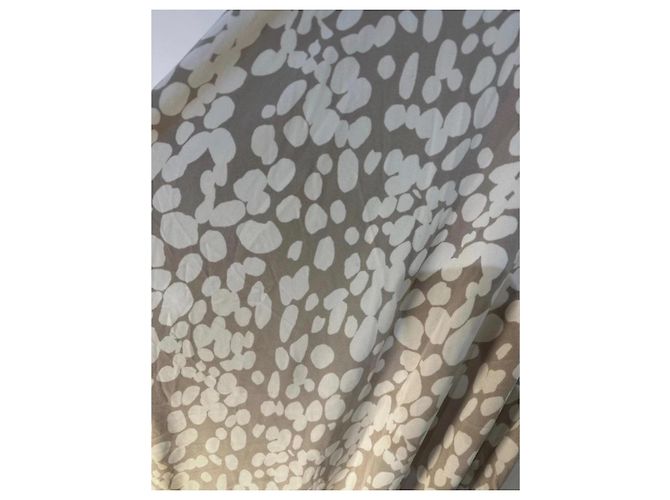 Allude Sommerkleid mit Print in Beige/Weiß - Ansicht 4