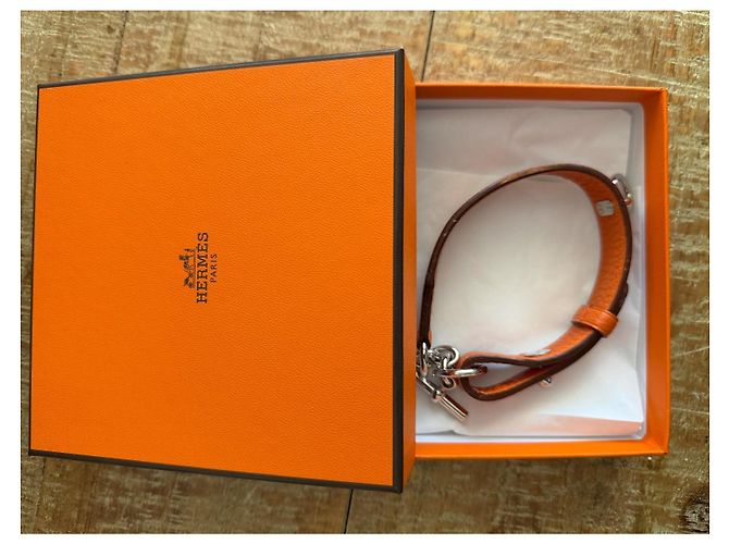 Hermès Orange Grained Leather Dog Collar - view 12