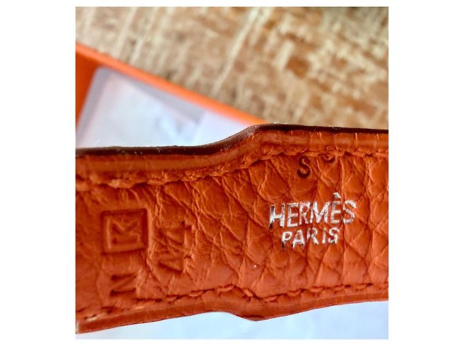Hermès Orange Grained Leather Dog Collar - view 2