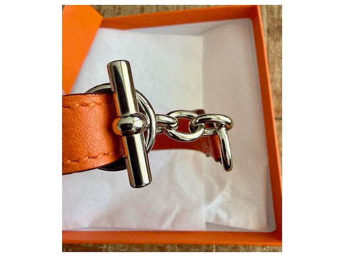 Hermès Orange Grained Leather Dog Collar - view 3