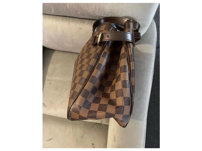 Louis Vuitton Borsa Tote Damier Ebene Marrone - vista 4