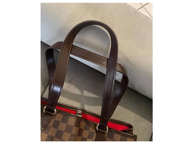 Louis Vuitton Borsa Tote Damier Ebene Marrone - vista 5