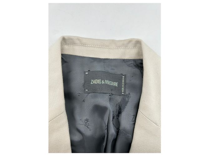 Zadig & Voltaire Leinenblazer Beige Größe 38 - Ansicht 6