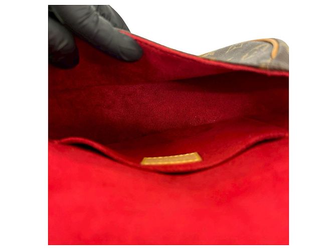 Borsa a tracolla in pelle Louis Vuitton Monogram Marrone - vista 10
