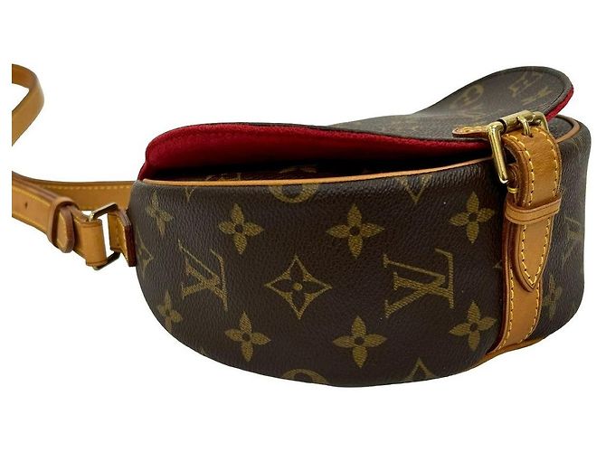 Borsa a tracolla in pelle Louis Vuitton Monogram Marrone - vista 8
