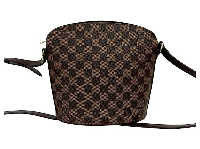 Borsa a tracolla Louis Vuitton Drouot Damier Marrone - vista 2