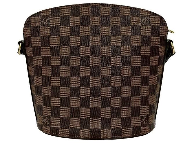 Borsa a tracolla Louis Vuitton Drouot Damier Marrone - vista 4