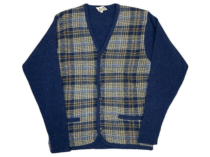 Hermès Hermes Wollstrickjacke Blau - Ansicht 5
