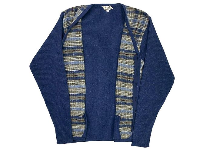 Hermès Hermes Wollstrickjacke Blau - Ansicht 6