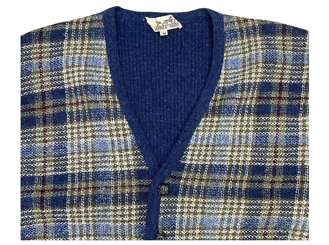 Hermès Hermes Wollstrickjacke Blau - Ansicht 8