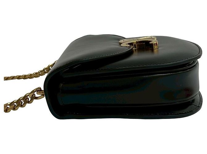 Céline Borsa a tracolla Celine Teen Chain Besace in pelle Nero - vista 6