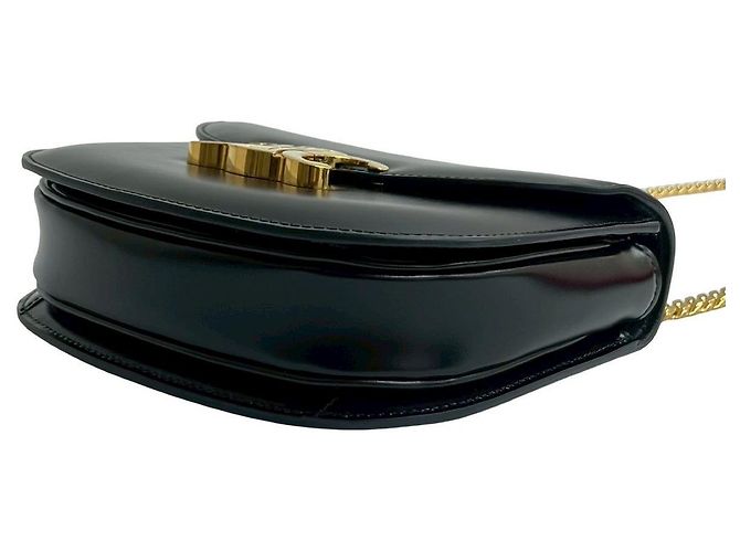 Céline Borsa a tracolla Celine Teen Chain Besace in pelle Nero - vista 9