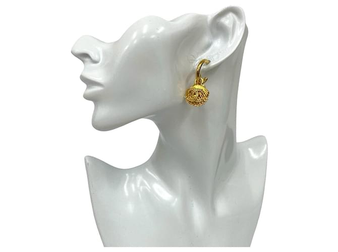 Chanel Coco Mark Shell Ohrringe Golden - Ansicht 2