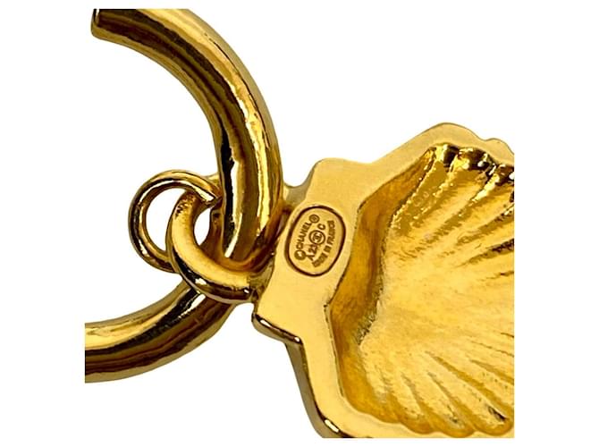 Chanel Coco Mark Shell Ohrringe Golden - Ansicht 3