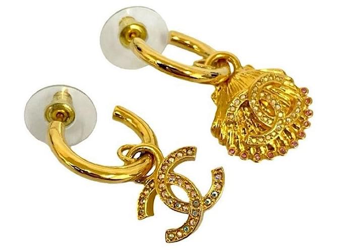 Chanel Coco Mark Shell Ohrringe Golden - Ansicht 5