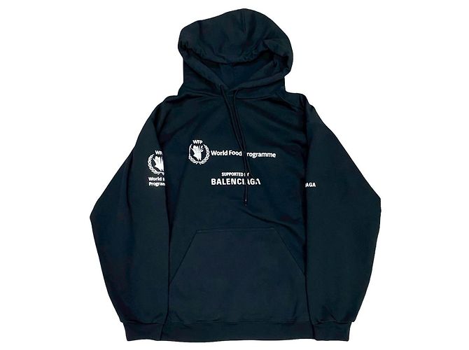 Sudadera de algodón Balenciaga World Food Programme Negro - vista 5