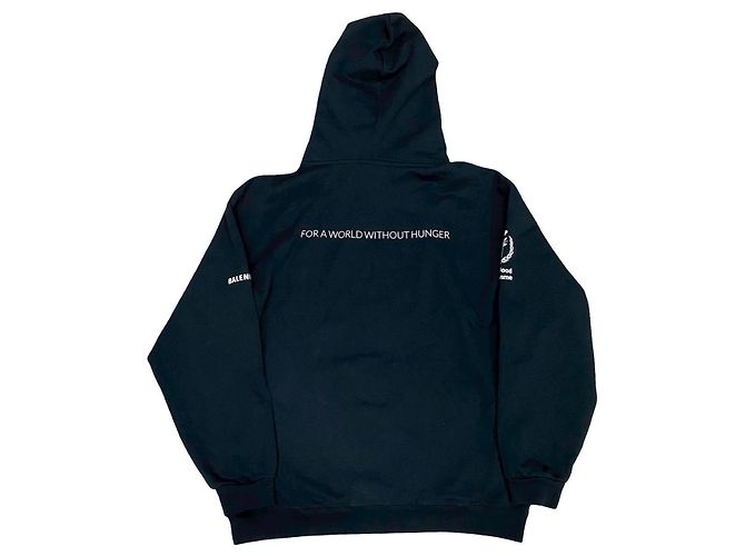 Sudadera de algodón Balenciaga World Food Programme Negro - vista 6