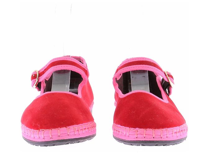 Autre Marque Bailarinas "Aurélie" en terciopelo rojo Roja - vista 2