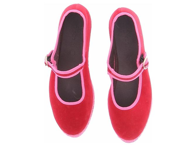 Autre Marque Bailarinas "Aurélie" en terciopelo rojo Roja - vista 6
