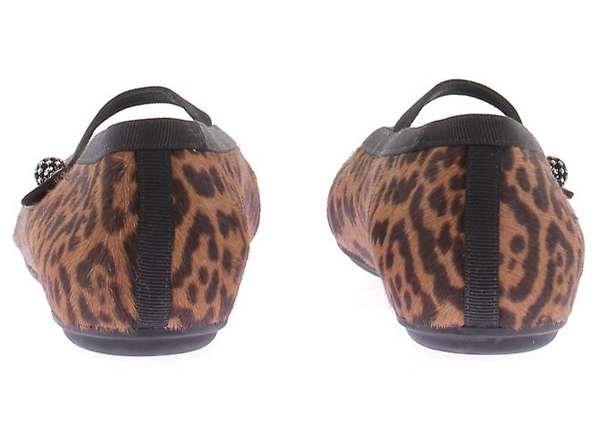 Dior Bailarinas con estampado de leopardo Castaño - vista 3